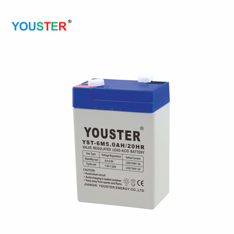 Youster鉛酸バッテリー6V 5.0Ahバッテリー照明/ups/cctv/homeアプライアンス/solar/inverter